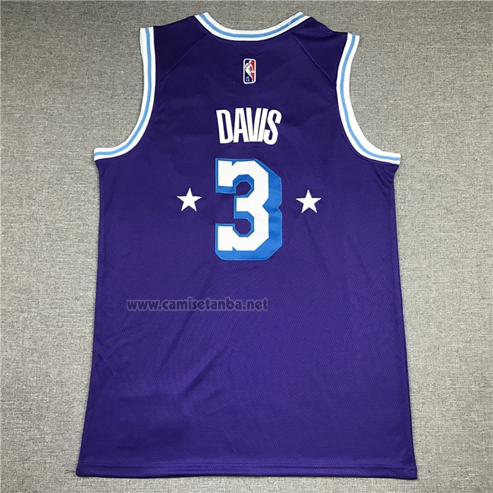 Camiseta Los Angeles Lakers Anthony Davis #3 Ciudad Edition 2021-22 Violeta